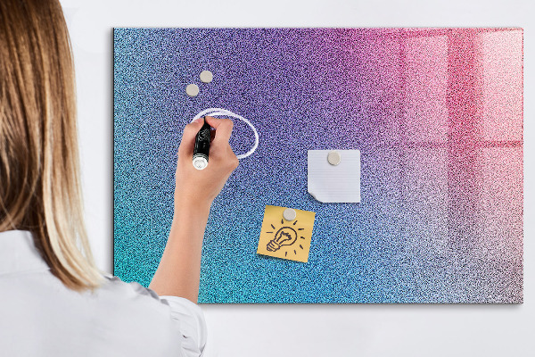 Magnetic dry erase board A colorful board for notes and photos
