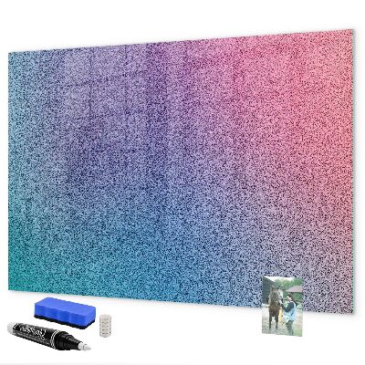 Magnetic dry erase board A colorful board for notes and photos
