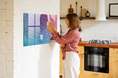 Magnetic dry erase board A colorful board for notes and photos