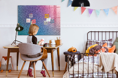 Magnetic dry erase board A colorful board for notes and photos
