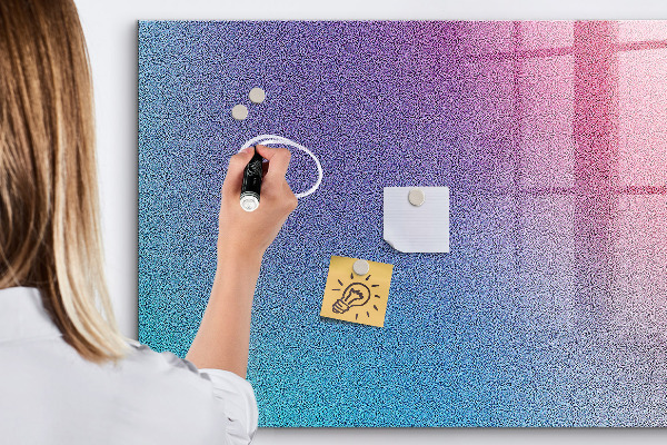 Magnetic dry erase board A colorful board for notes and photos