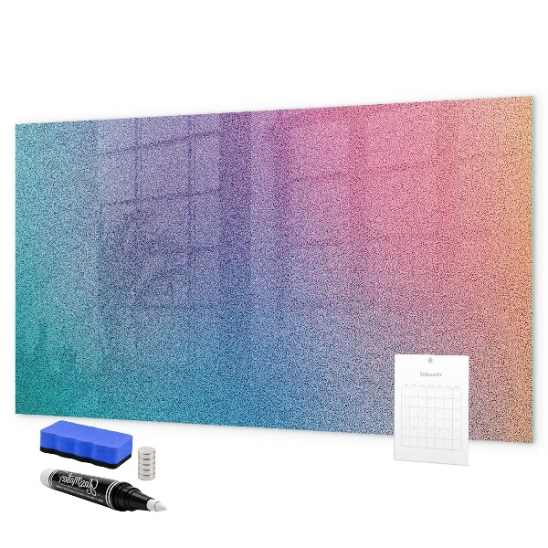 Magnetic dry erase board A colorful board for notes and photos