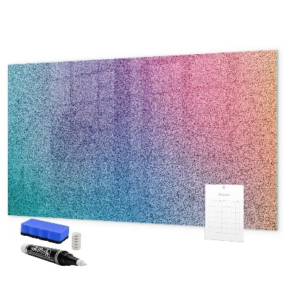 Magnetic dry erase board A colorful board for notes and photos