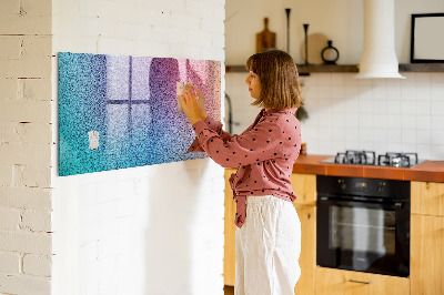 Magnetic dry erase board A colorful board for notes and photos