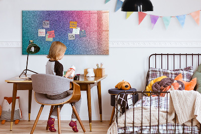 Magnetic dry erase board A colorful board for notes and photos