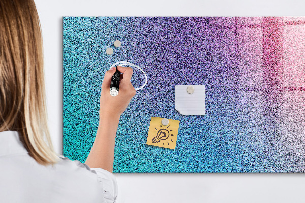 Magnetic dry erase board A colorful board for notes and photos