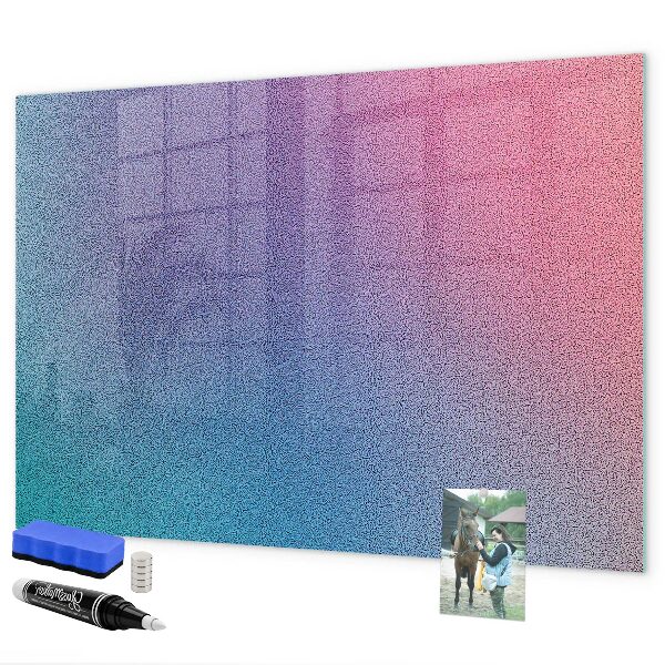 Magnetic dry erase board A colorful board for notes and photos