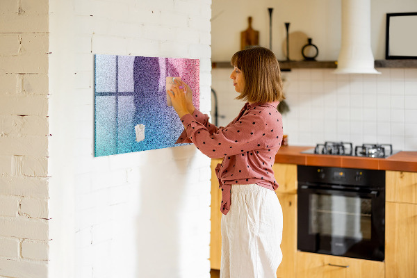 Magnetic dry erase board A colorful board for notes and photos