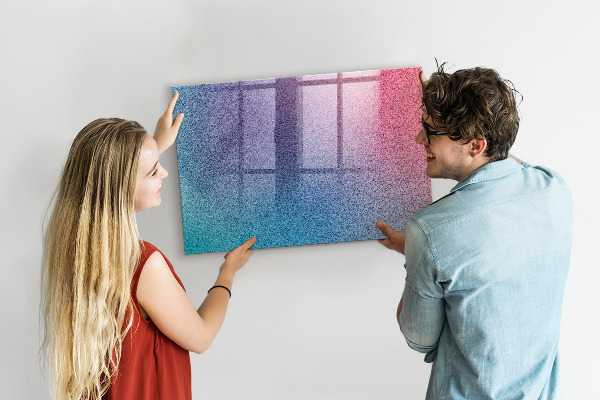 Magnetic dry erase board A colorful board for notes and photos