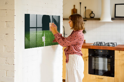 Dry erase board magnetic A note board on a green background