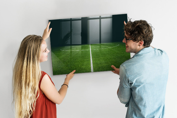 Dry erase board magnetic A note board on a green background