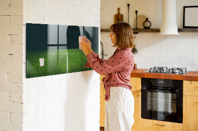Dry erase board magnetic A note board on a green background