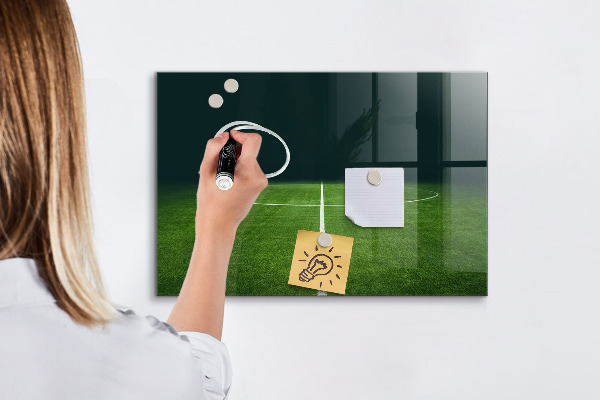 Dry erase board magnetic A note board on a green background