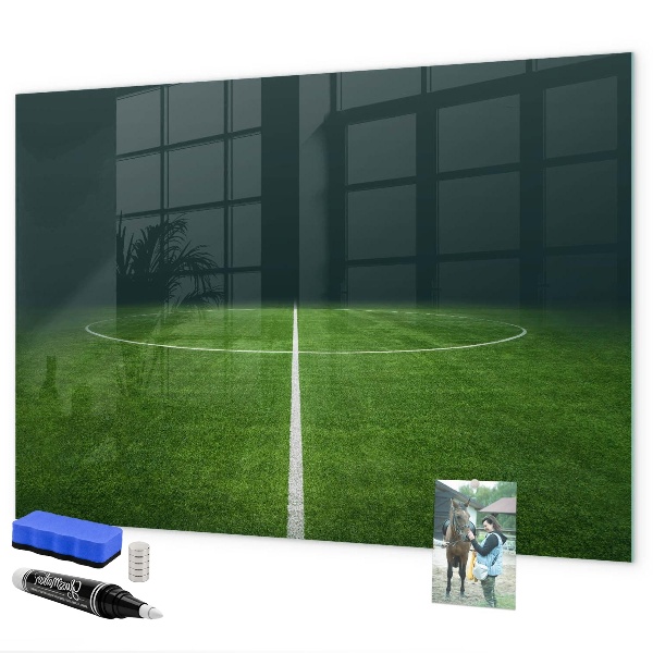 Dry erase board magnetic A note board on a green background