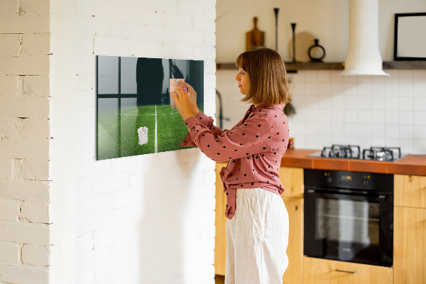 Dry erase board magnetic A note board on a green background