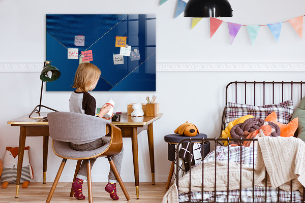 Dry erase board magnetic Modern board for notes and photos