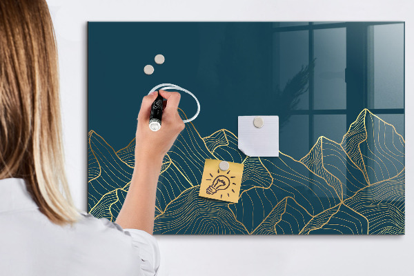 Magnetic dry erase board Modern board for notes and photos