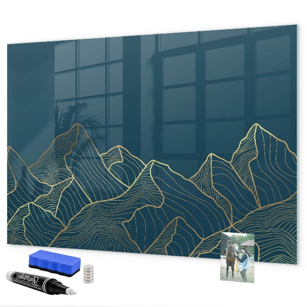 Magnetic dry erase board Modern board for notes and photos