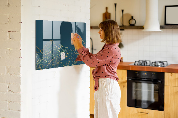 Magnetic dry erase board Modern board for notes and photos