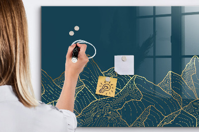 Magnetic dry erase board Modern board for notes and photos