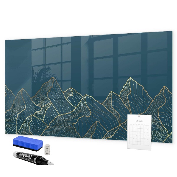 Magnetic dry erase board Modern board for notes and photos