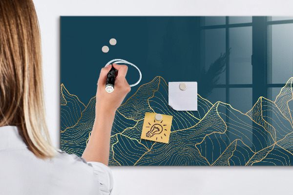 Magnetic dry erase board Modern board for notes and photos