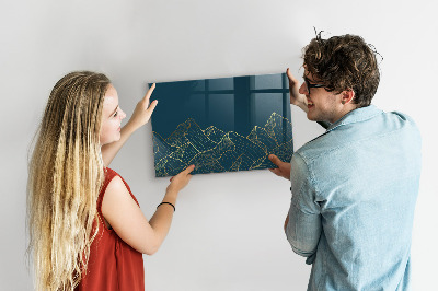 Magnetic dry erase board Modern board for notes and photos