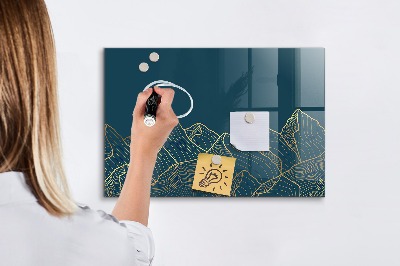 Magnetic dry erase board Modern board for notes and photos
