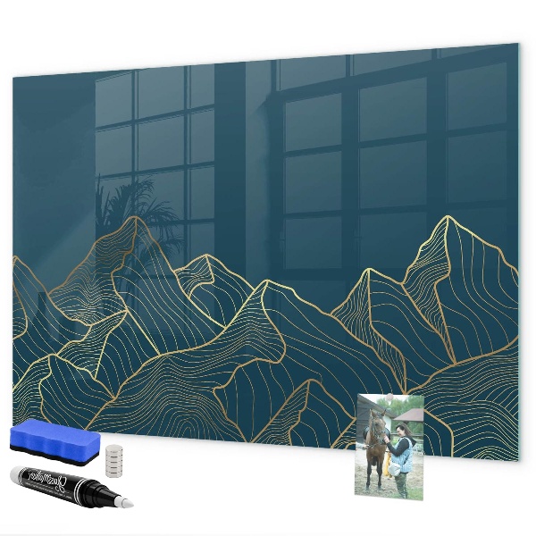 Magnetic dry erase board Modern board for notes and photos