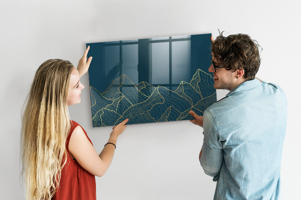 Magnetic dry erase board Modern board for notes and photos