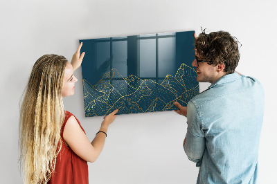 Magnetic dry erase board Modern board for notes and photos