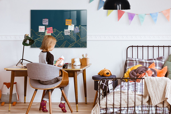 Magnetic dry erase board Modern board for notes and photos