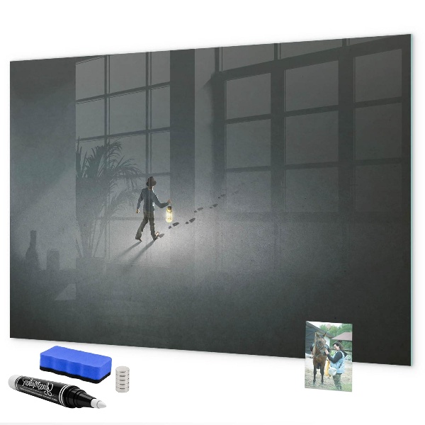 Magnetic dry erase board Magnetic board for photos and notes