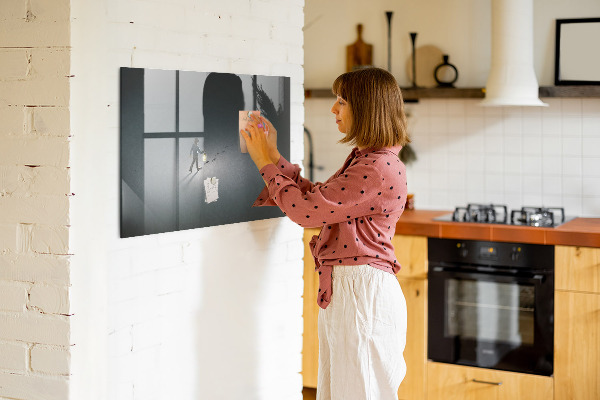 Magnetic dry erase board Magnetic board for photos and notes
