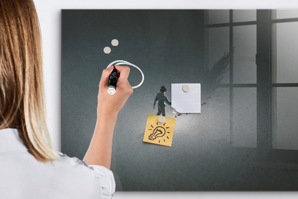 Magnetic dry erase board Magnetic board for photos and notes