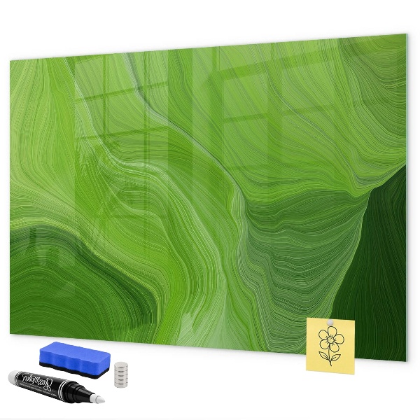 Dry erase board magnetic Green photo pin board