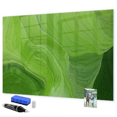 Dry erase board magnetic Green photo pin board