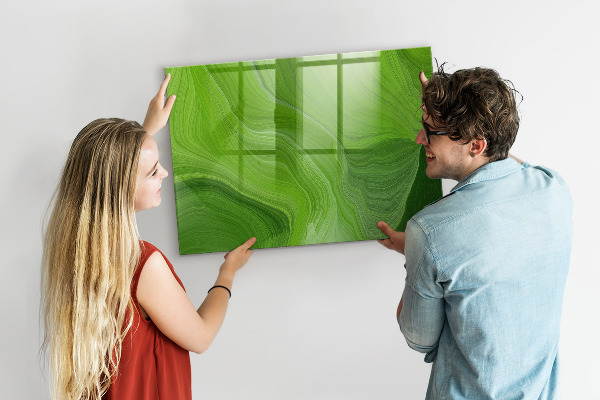 Dry erase board magnetic Green photo pin board