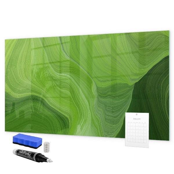 Dry erase board magnetic Green photo pin board