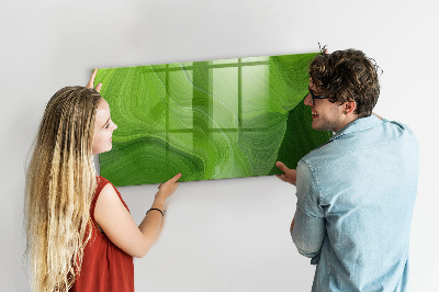 Dry erase board magnetic Green photo pin board