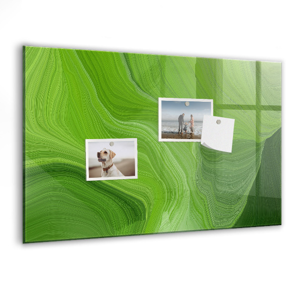 Dry erase board magnetic Green photo pin board