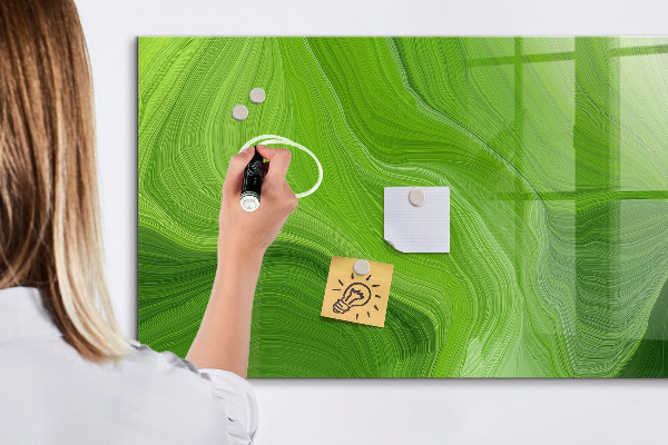 Dry erase board magnetic Green photo pin board