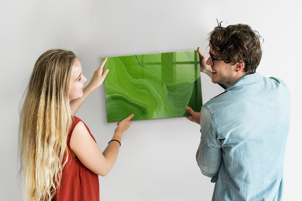 Dry erase board magnetic Green photo pin board