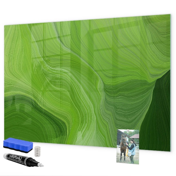 Dry erase board magnetic Green photo pin board
