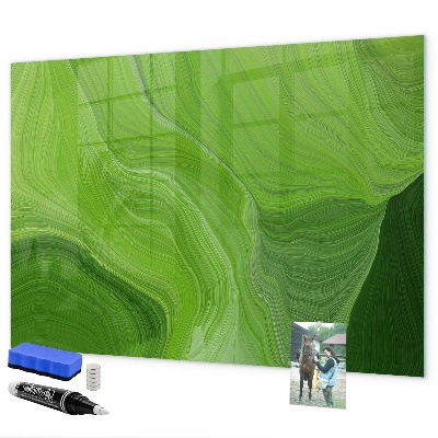 Dry erase board magnetic Green photo pin board