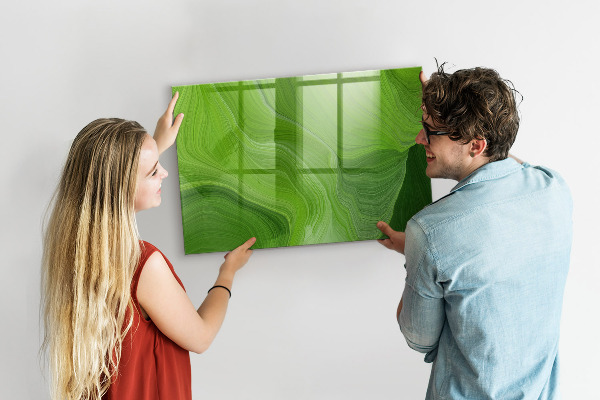 Dry erase board magnetic Green photo pin board
