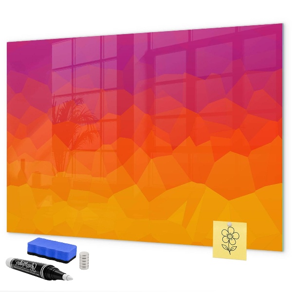 Magnetic dry erase board A colorful board for notes and photos