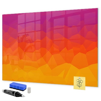Magnetic dry erase board A colorful board for notes and photos