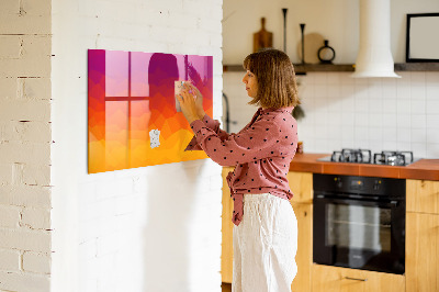 Magnetic dry erase board A colorful board for notes and photos