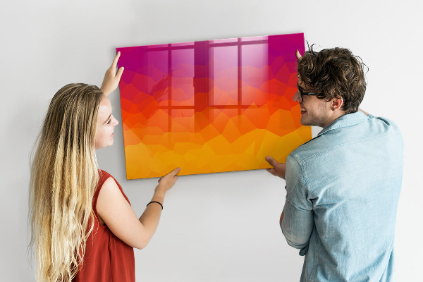 Magnetic dry erase board A colorful board for notes and photos